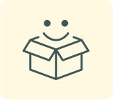 Icono entrega feliz
